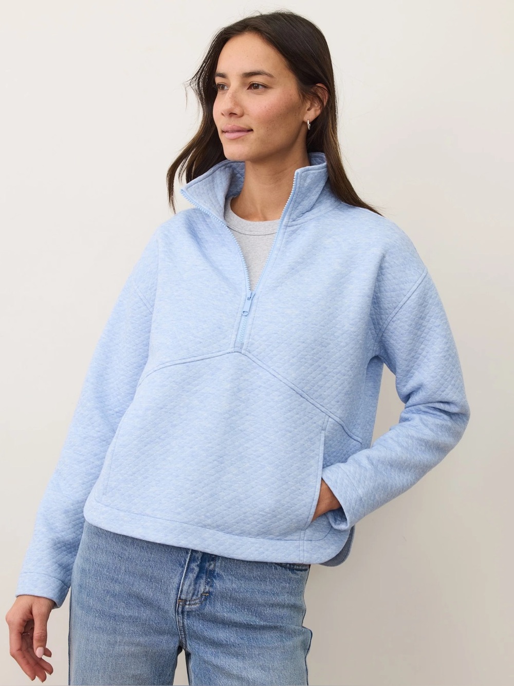 Marine Layer Corbet Quilted Half Zip